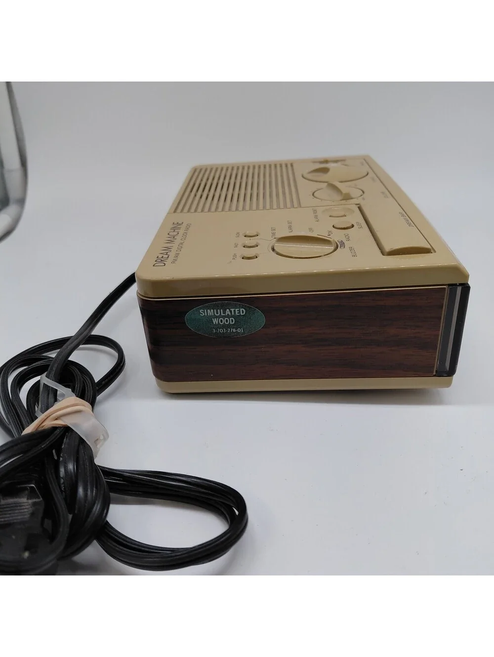 Sony Dream Machine AM/FM Alarm Clock Radio Digital LED Vintage Beige Tested
